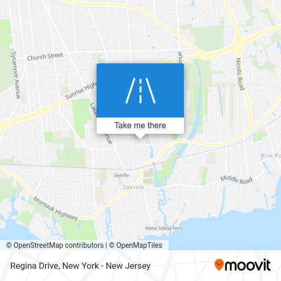 ¿Cómo llegar a Regina Drive, Sayville, Ny en Autobús o Tren?
