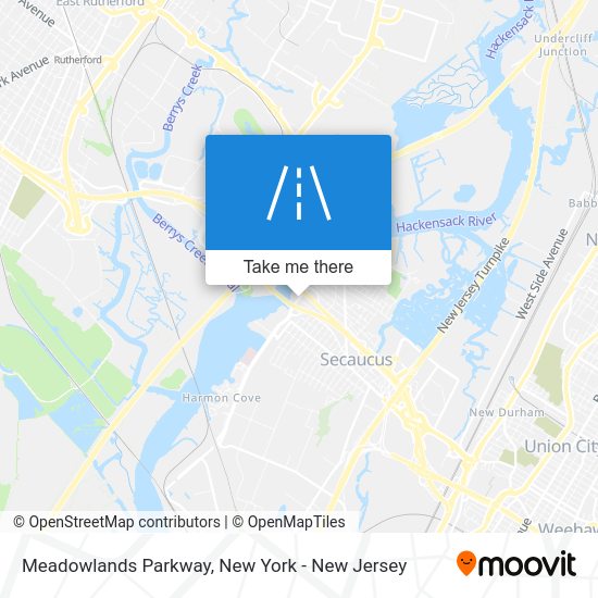 How to get to Meadowlands Parkway, Secaucus, Nj by bus, train or subway?