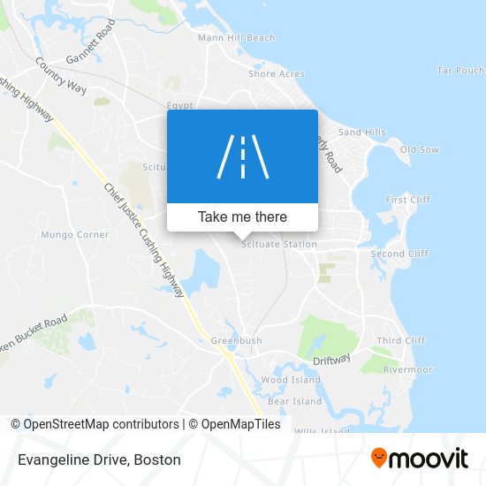 How to get to Evangeline Drive, Scituate by Train or Bus?
