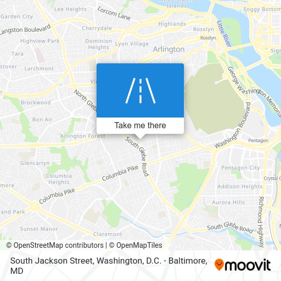 How to get to South Jackson Street, Arlington County by Bus or Metro?