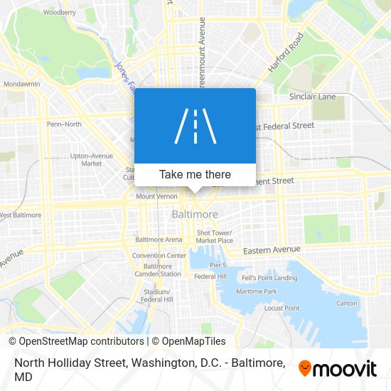 How to get to North Holliday Street, Baltimore by Bus, Light Rail or Metro?