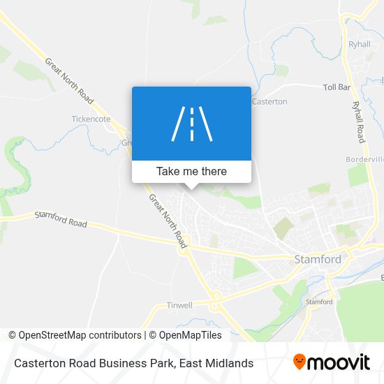 How to get to Casterton Road Business Park, Rutland by bus or train?