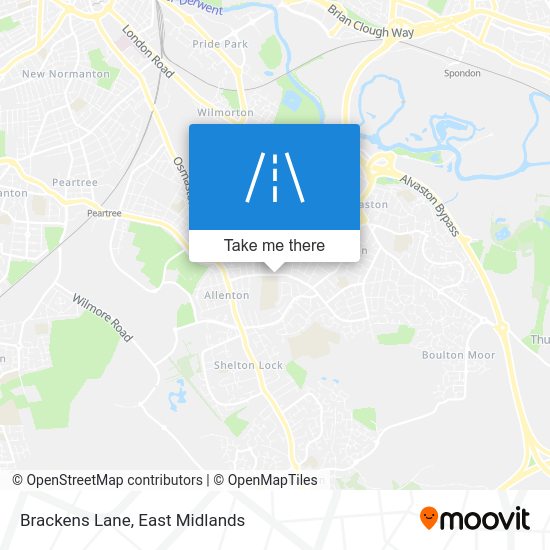 How to get to Brackens Lane, Derby by bus or train?
