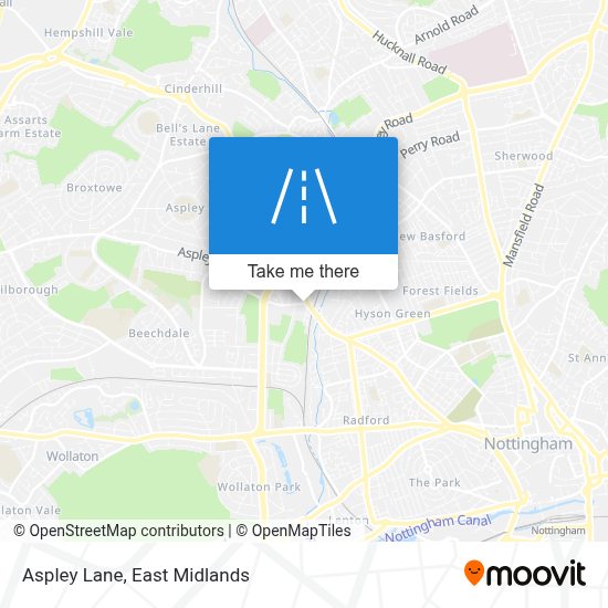 How to get to Aspley Lane, Nottingham by bus or train?