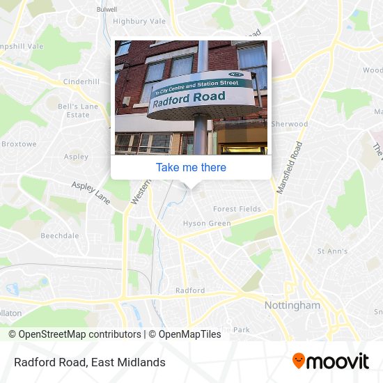 How to get to Radford Road, Nottingham by bus, light rail or train?