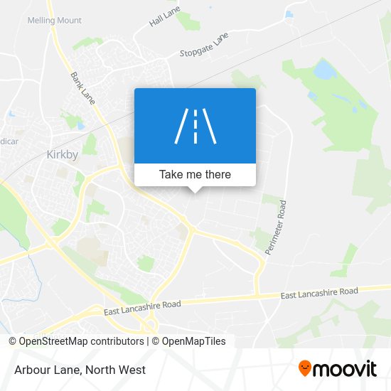 How to get to Arbour Lane, Kirkby by bus or train?