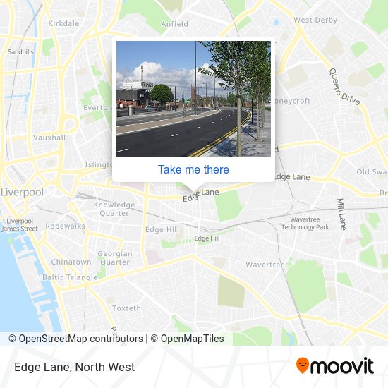 How to get to Edge Lane, Liverpool by bus or train?