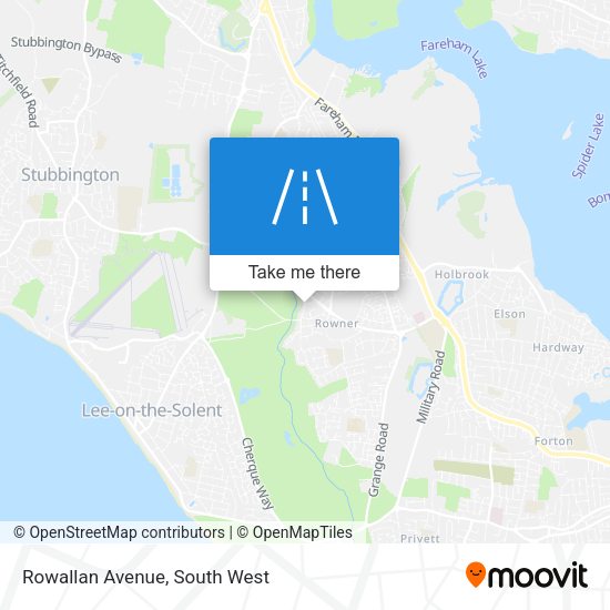 How to get to Rowallan Avenue in Gosport by Bus or Train?