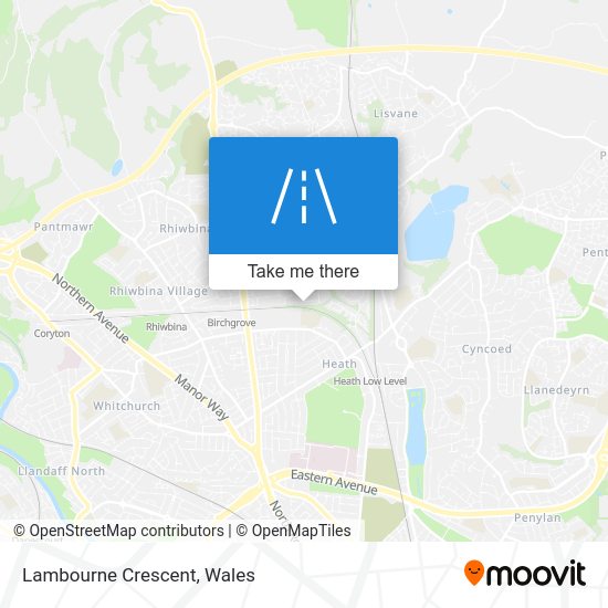 How to get to Lambourne Crescent, Cardiff by train or bus?