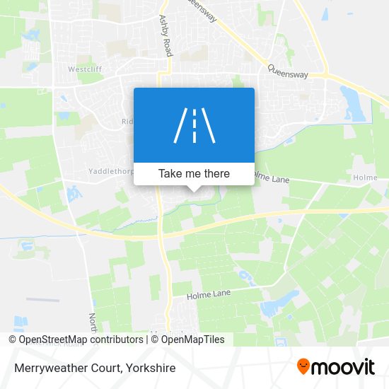 How to get to Merryweather Court in Bottesford by Bus or Train?