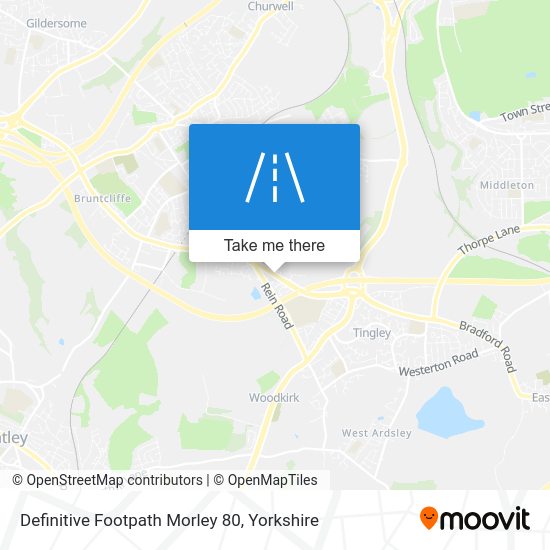 Find the best routes to Definitive Footpath Morley 80