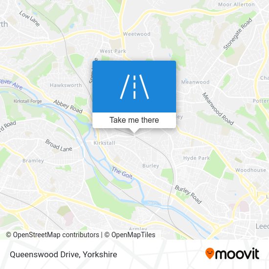 How to get to Queenswood Drive, Leeds by bus or train?