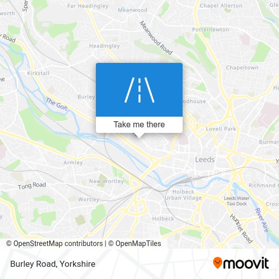 How to get to Burley Road, Leeds by bus or train?