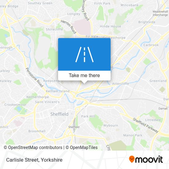 How to get to Carlisle Street, Sheffield by bus, train or light rail?