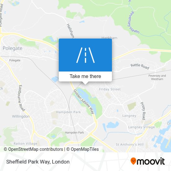 How to get to Sheffield Park Way, Eastbourne by bus or train?
