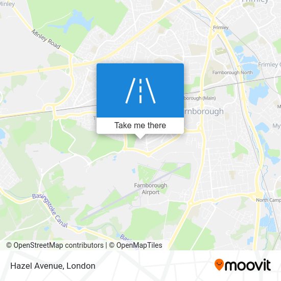 How to get to Hazel Avenue in Farnborough by Bus or Train?