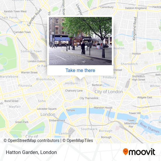 How to get to Hatton Garden, Finsbury by bus, Tube or train?