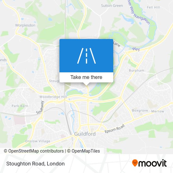 How to get to Stoughton Road, Guildford by bus or train?