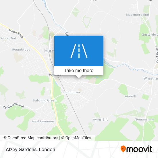 How to get to Alzey Gardens, Harpenden by Bus, Train or Tube?