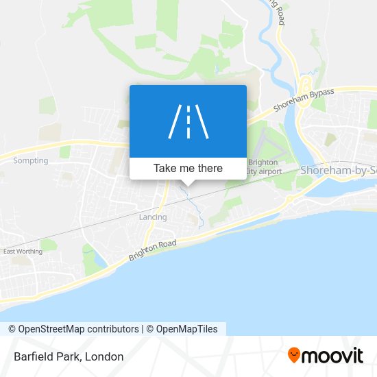How to get to Barfield Park, Lancing by bus or train?