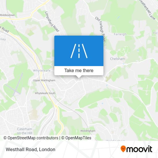 How to get to Westhall Road, Warlingham by bus, train or Tramlink?