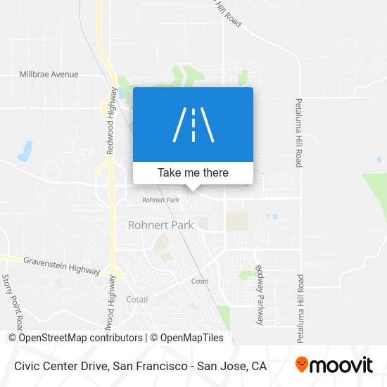 ¿Cómo llegar a Civic Center Drive, Rohnert Park en Autobús, Tren o Ferry?