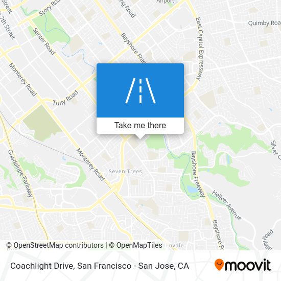 ¿Cómo llegar a Coachlight Drive, San Jose en Autobús, Tren ligero o Tren?