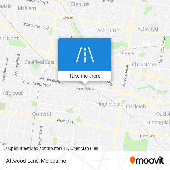 How to get to Attwood Lane, Murrumbeena by Bus, Train or Tram?