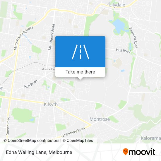 How to get to Edna Walling Lane, Mooroolbark by bus or train?