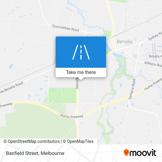 How to get to Banfield Street in Benalla by Bus or Train?