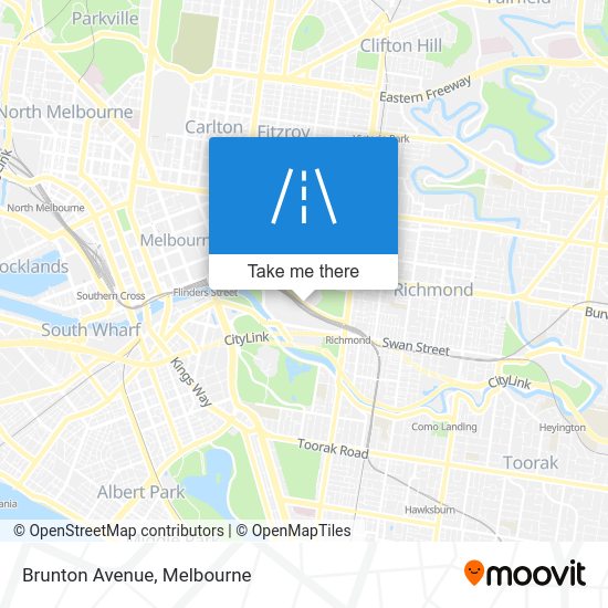 How to get to Brunton Avenue, East Melbourne by bus, train or tram?