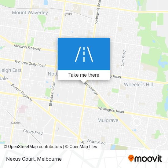 How to get to Nexus Court, Mulgrave by bus or train?