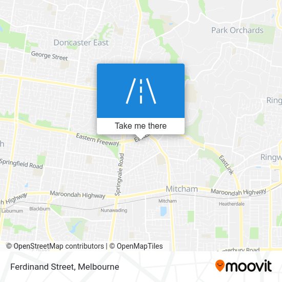 How to get to Ferdinand Street in Nunawading by Bus, Train or Tram?