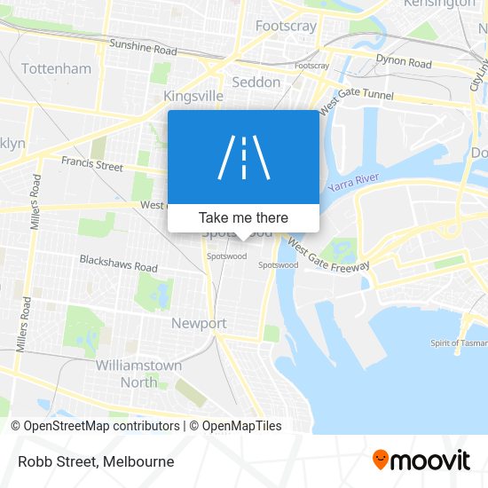 How to get to Robb Street in Spotswood by Train, Bus or Tram?
