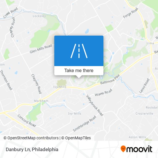 How to get to Danbury Ln in Chester Heights by Bus or Train?