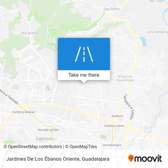 How to get to Jardines De Los Ébanos Oriente in Zapopan by Bus or Train?