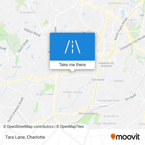 How to get to Tara Lane, Charlotte by Bus or Light Rail?