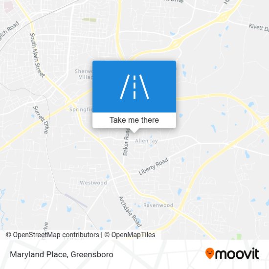 ¿Cómo llegar a Maryland Place, Greensboro en Autobús?
