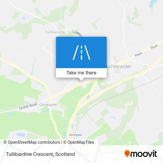How to get to Tullibardine Crescent, Auchterarder by Bus or Train?