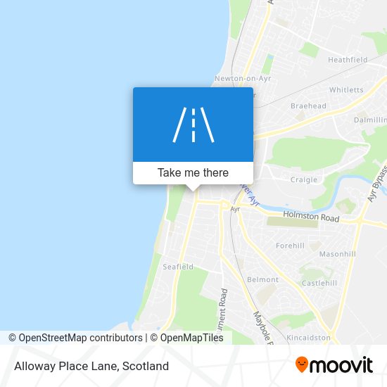 How to get to Alloway Place Lane in Ayr by Bus or Train?
