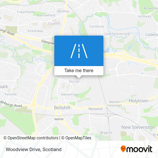 How to get to Woodview Drive in Bellshill by Bus or Train?