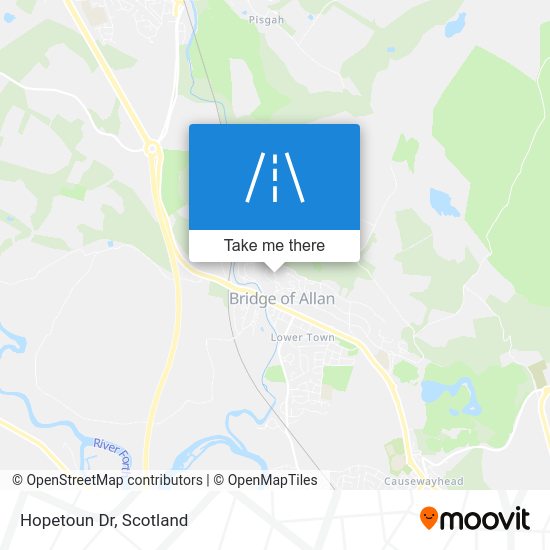 How to get to Hopetoun Dr, Bridge Of Allan by bus or train?