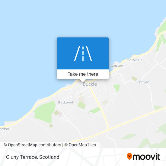 How to get to Cluny Terrace, Buckie by Bus or Train?