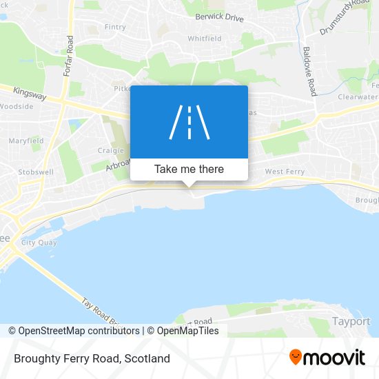 How to get to Broughty Ferry Road, Dundee by bus or train?