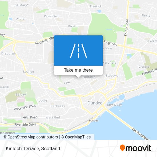 How to get to Kinloch Terrace in Dundee by Bus or Train?