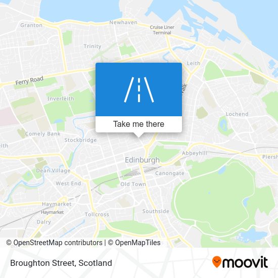 How to get to Broughton Street, Edinburgh by bus, train or light rail?