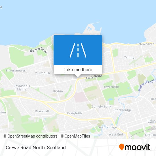 How to get to Crewe Road North, Edinburgh by bus or train?