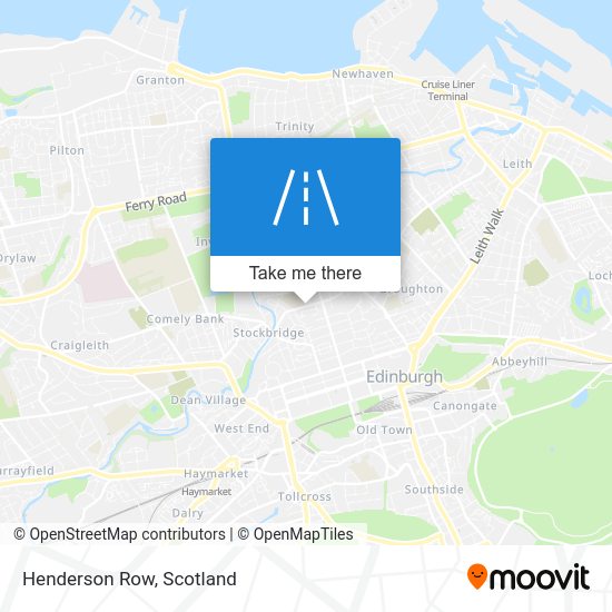 How to get to Henderson Row, Edinburgh by bus, train or light rail?