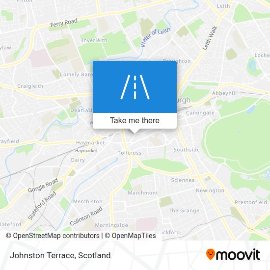 How to get to Johnston Terrace in Edinburgh by Bus, Train or Light rail