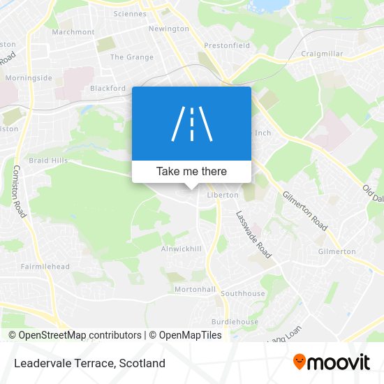 How to get to Leadervale Terrace in Edinburgh by Bus, Light rail or Train?